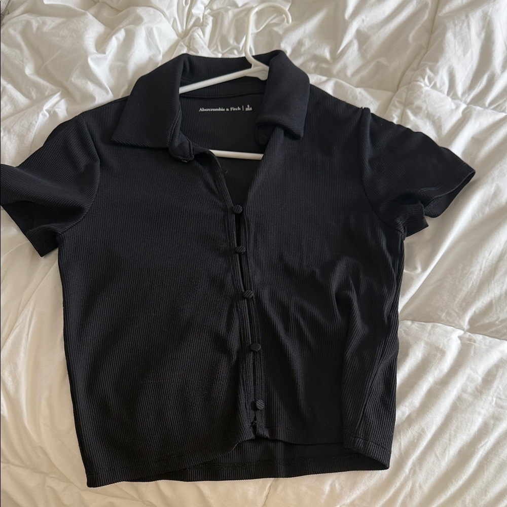 Abercrombie & Fitch Black Button Down Shirt
